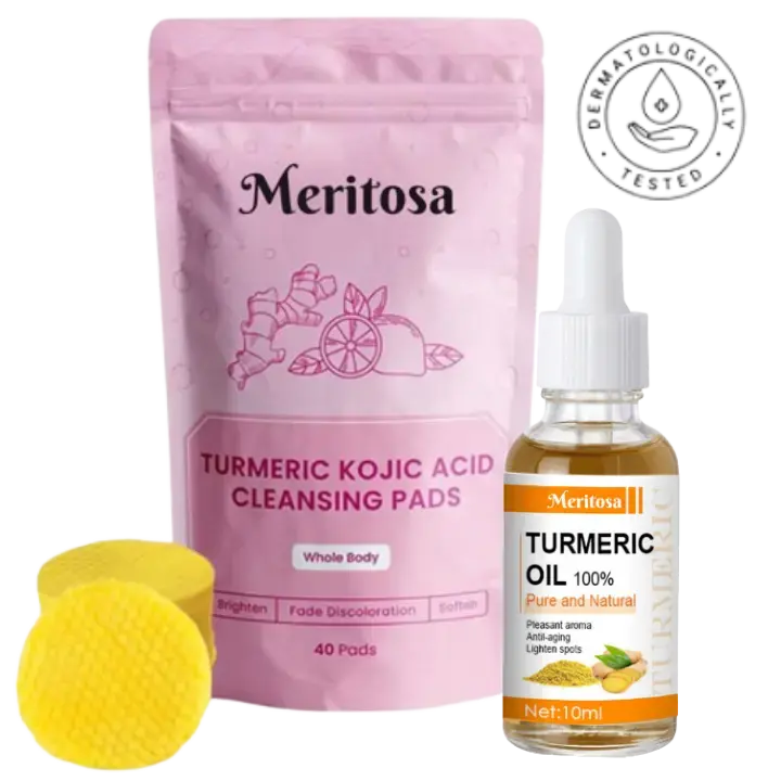 Meritosa™ Turmeric Kojic Acid Pads + Gezichtsolie