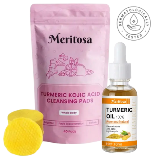 Meritosa™ Turmeric Kojic Acid Pads + Gezichtsolie